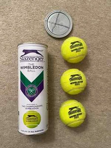 Used Slazenger Wimbledon balls - set of 3 in can used in 2023 tournament - Picture 1 of 1
