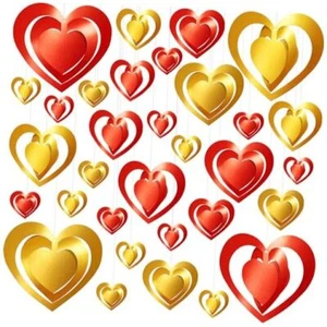 , Valentines Hanging Decorations - 11 Inch, Pack of 32 | Valentines Day - Picture 1 of 8