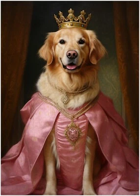 Golden Retriever Royal Princess Jigsaw Puzzle 300/500/1000 Piece - Image 1 of 3