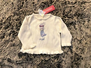 NEU MIT ETIKETT VINTAGE GYMBOREE WINTER PRINZESSIN SCHNEE ENGEL PULLOVER OBERTEIL MÄDCHEN GRÖSSE 12 18 MONATE - Bild 1 von 2