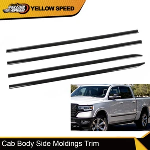 4Pcs Fit For 2019-2021 Dodge RAM 1500 Crew Cab Body Side Chrome Moldings Trim  - Picture 1 of 9