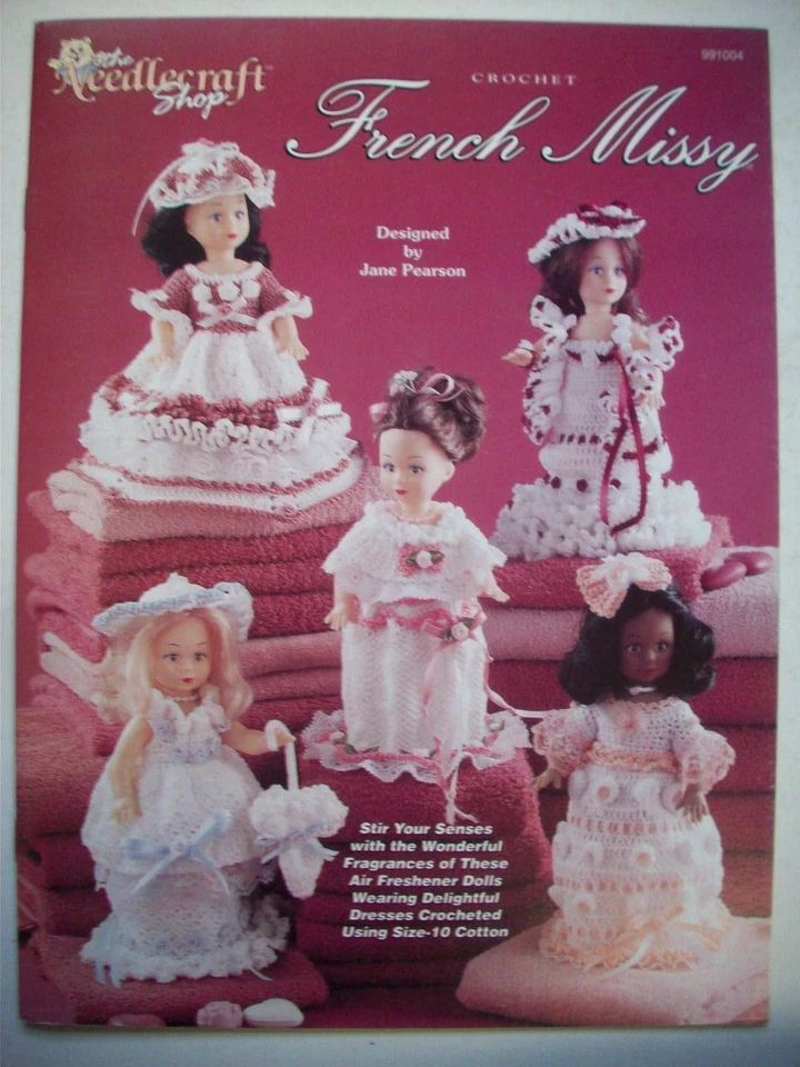 French Missy 6 1/2" Air Fresheners doll dresses crochet pattern  - Image 1 of 1