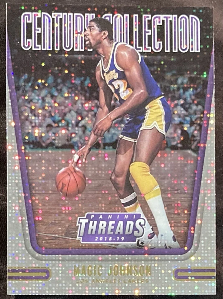 魔术师约翰逊 2018 - 19 Threads Century Collection Dazzle #3 湖人密苏黎州立大学 — 第 1/1 张图片