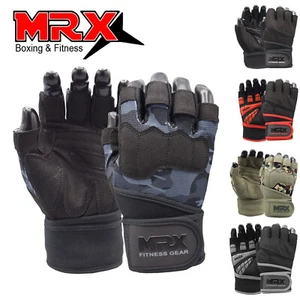 MRX Weightlifting Gloves for Men Workout Weight Lifting Fingerless Gym Glove - Picture 1 of 48