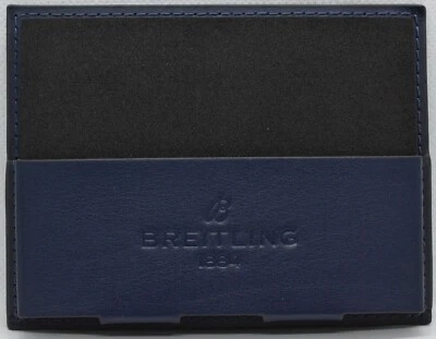 Breitling Digital Tarjeta de Garantía y Manual Soporte de Cuero Bolsa Deslizable Estuche Billetera Foto 1 de 2