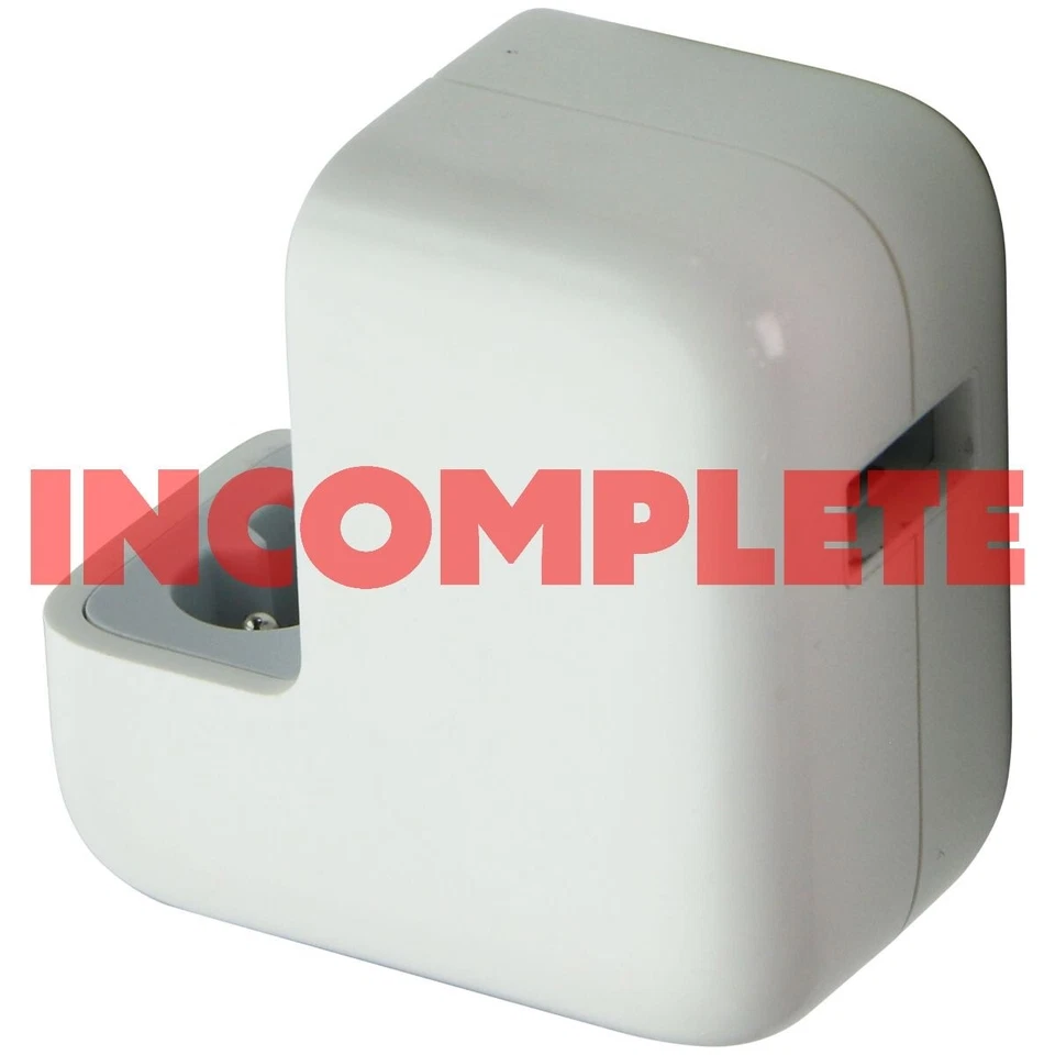 INCOMPLETE Apple (12-Watt) Single USB Wall Charger Power Adapter A2167 - Image 1 of 1