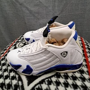 Size 10.5 Nike Air Jordan 14 Retro Hyper Royal 487471-104 Men - Picture 1 of 12