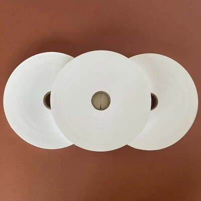 3 x White Nylon Taffeta Anti-fray Ribbon - 25mm width and 400m length roll - Image 1 of 4