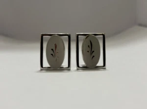 Vintage Swank Silver Cufflinks - Picture 1 of 6