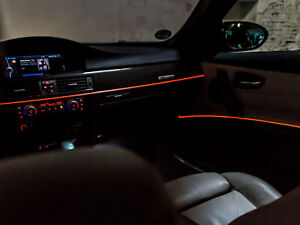 LETRONIX LED Ambientebeleuchtung für Armaturenbrett + 2 Türen in Orange für BMW