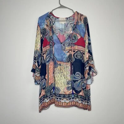 Johnny Was Jade Mujer’s Daria Túnica Fácil Cuentas Borlas Patchwork Multicolor S Foto 1 de 4