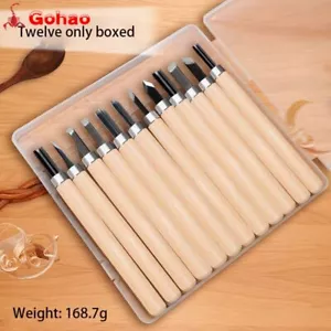 12x HSS Wood Lathe Chisel Set Woodworking Turning Tools Carving Gouges Kit NEW - Picture 1 of 10