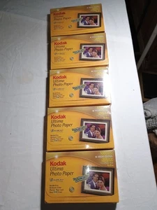Lot of 5 Kodak Ultima Photo Paper High Gloss 100 Sheets 4 x 6 Total 500 Sheets - Picture 1 of 5