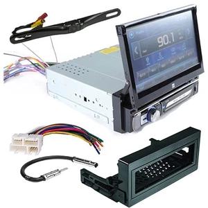 Doble pantalla abatible de 7" CD/DVD AM/FM estéreo de coche para 1995-2002 C/K Sierra 1500 - Imagen 1 de 7