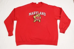 Champion Eco Fleece men size 2xl red Maryland Terrapin red crew neck sweater - Picture 1 of 9