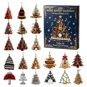 Musical Ornaments 24 Day Christmas Blind Box, 2025 Instrument Advent Calendar  - Picture 1 of 7