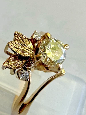 14K yelloiw Gold E ngagemet Ring With Natural Diamonds 0.25CT.sz 7 - Image 1 of 4