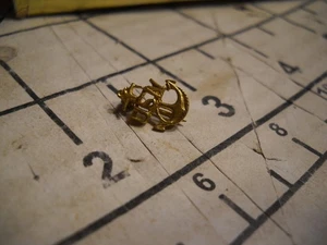 USN Navy CPO Offizier goldfarben Anker Kappe Mütze Abzeichen Pin. nicht markiert - Bild 1 von 4
