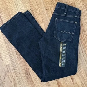 Ariat Jeans Mens 30x34 Rebar M5 dark Blue Denim Straight Leg  - Picture 1 of 12