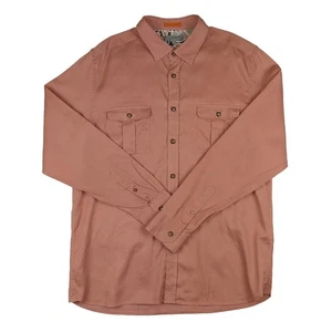 Ted Baker Men's Orange Cotton Long Sleeve Shirt Size XL Casual - Picture 1 of 4