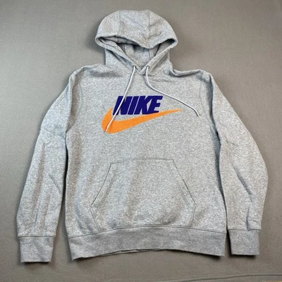 De Colección Nike Sudadera con Capucha Pullover Para Hombre S Gris Blanco Etiqueta Big Center Swoosh Patinador Años 90 Foto 1 de 4
