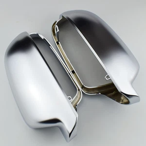 2X Chrome Side Mirror Wing Cap Cover For Audi Facelift A3 A4 A5 With Lane Assit - Picture 1 of 9