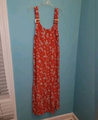 Asos Maternity Orange Floral Maxi Dress sz. 12 - Image 1 of 4