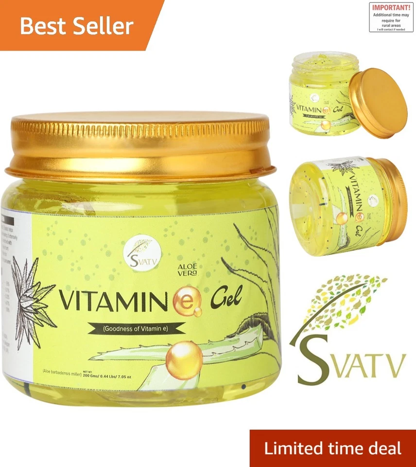 Soothing Aloe Vera Gel with Vitamin E Beads - Hydrate & Brighten Skin - 200g - image 1 of 4