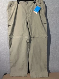 Columbia Beige Crested Butte Convertible Hiking Cargo Pants XL 32” - Picture 1 of 8