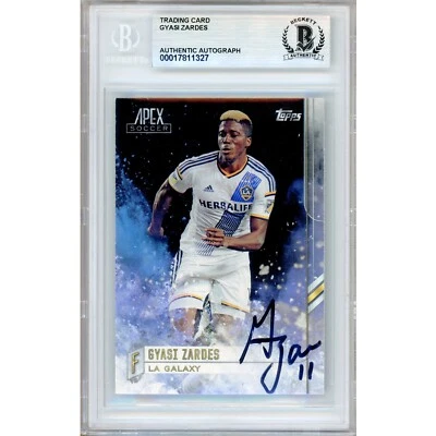 Gyasi Zardes Signed 2015 Topps Apex MLS #13 Los Angeles Galaxy BAS Slabbed Auto - Image 1 of 4