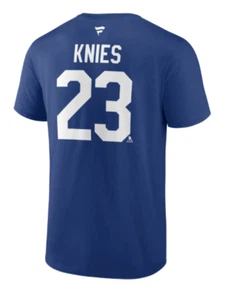 Matthew Knies Toronto Maple Leafs Royal Blue Authentic NHL Name Number T Shirt - Picture 1 of 3