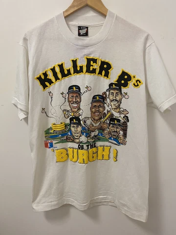 VTG 1988 KILLER B'S of the BURGH Pittsburgh Pirates Shirt Large L Bonds Bonilla Cover
