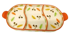 Temp-Tations von Tara Harvest Alte Welt Serviertablett 3 Abschnitte geteilt 16"x8" - Bild 1 von 5
