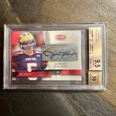 Joe Flacco BGS 9.5/10 2008 SAGE Aspire Auto #A4 Rookie Autógrafo RC HOT Colts Foto 1 de 2