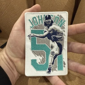 Randy Johnson 51 HOF Seattle Mariners Sew On Patch HOF Logo 4.75in. RARE - Picture 1 of 2