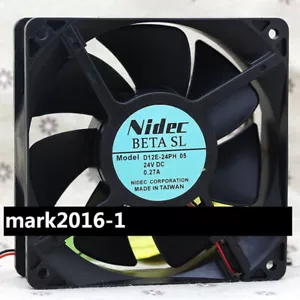 Nidec D12E-24PH 05 12cm 120*120*38mm DC 24V 0.27A 2 Wire Inverter Cooling Fan - Picture 1 of 2