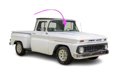 Se adapta a: Chevrolet Serie C 1960-1963 camioneta 2 puertas estándar parabrisas delantero vidrio Foto 1 de 4
