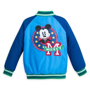 NWT DISNEY Store Boy Varsity Jacket Mickey Mouse 3,4,5/6,7/8,9/10 - Picture 1 of 4