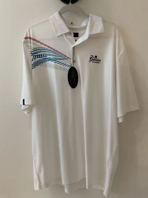 Camisa Polo Greg Norman The Greenbrier Clásica Nueva con Etiquetas Para Hombres Blanca XL Play Dry Humedad Foto 1 de 4