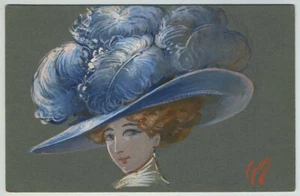 Rare carte peinte à la main signée Jean Jules Henri Geoffroy. Texte autographe. - Imagen 1 de 3