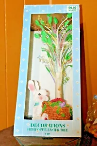 Albero di Pasqua Vintage Collezione Cottontale Coniglio Pasquale 18" Fibra Ottica +Ornamento - Foto 1 di 11