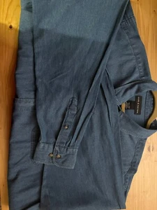 croft and barrow mens shirts chambray with Texas Stitch - Picture 1 of 5