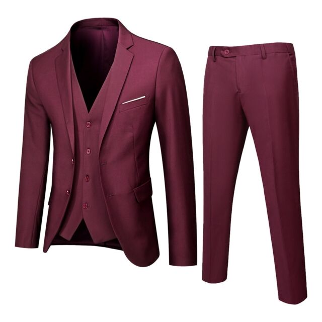 Men's Suitmeister Sequins Red Shiny Slim-Fit Christmas Party Blazer