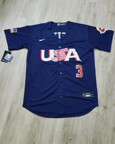 Mookie Betts #3 Blue team USA WBC Jersey Cover