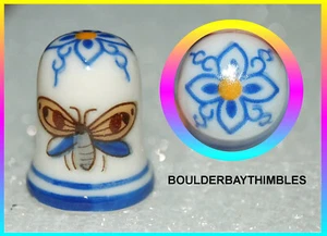FEVES Fèves THIMBLE - Butterfly design from FRANCE - 15/16" tall LAST ONE - Picture 1 of 1