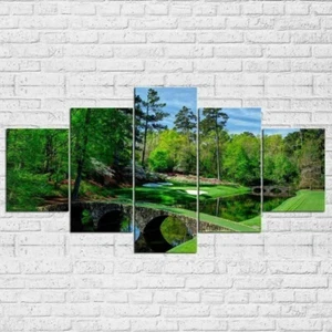 Augusta Masters Golf Course 5 Panel Canvas Print Wall Art Poster Home Decoration - Picture 1 of 4