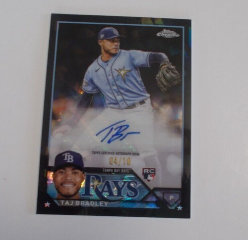 2023 Topps Chrome Update Sapphire Taj Bradley RC Auto Black Parallel /10