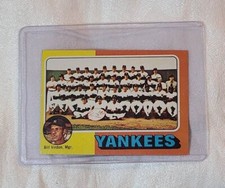 1975 Topps Mini #611 New York Yankees Team Card Checklist EX Marked