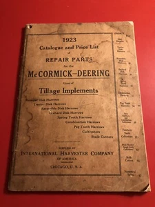 1923 McCormick Deering Tillage Tractor Parts Catalog Harrows - Picture 1 of 8