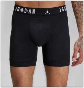 nwt NIB Nike Jordan Flight 3 PACK Cotton Stretch Boxer Briefs Black Blue M L - Picture 1 of 2
